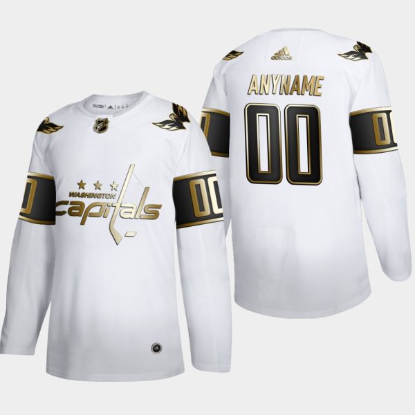 Washington Capitals Trikot Benutzerdefinierte #00 NHL Golden Edition Weiß Authentic